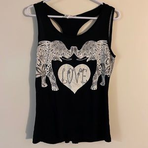 Davida Tank top w elephants